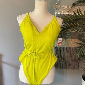 OLD NAVY CHARTREUSE ONE PIECE BATHING SUIT
